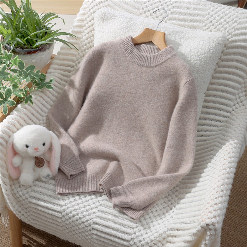 儿童男女同款时尚百搭通勤休闲长袖双股加厚羊毛衫，童装儿童羊毛衫，蒙王妃