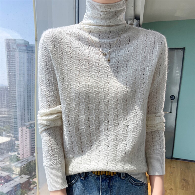 2025年秋季常规款通勤长袖套衫时尚百搭,针织衫/毛衣,兰皓羊绒