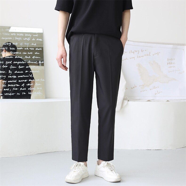 轻熟风夏季薄款宽松休闲裤垂感顺滑9分西裤男装1412-2/5078/P58,男装西裤,星座1412-2