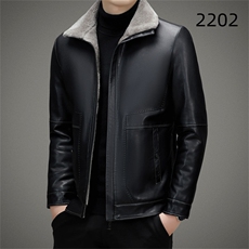 V3161钱塘2020-3时尚休闲冬季新款厚款中年男士皮毛一体皮衣P180，男装皮衣，钱塘207-3