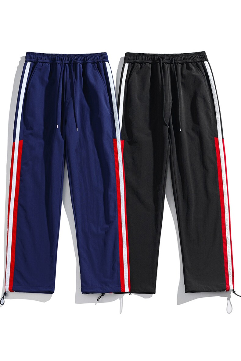 白底秋冬侧边拼接拖地工装裤宽松休闲伞兵裤男K23328-P40控58,男装工装外套,星座717