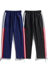 白底秋冬侧边拼接拖地工装裤宽松休闲伞兵裤男K23328-P40控58，男装工装外套，星座717