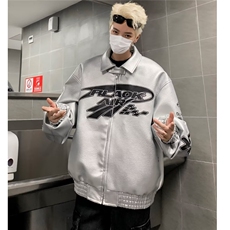 男皮夹克机车风皮衣韩版宽松上衣夹克潮酷外套痞帅春秋8507/P90，男装夹克，星座506