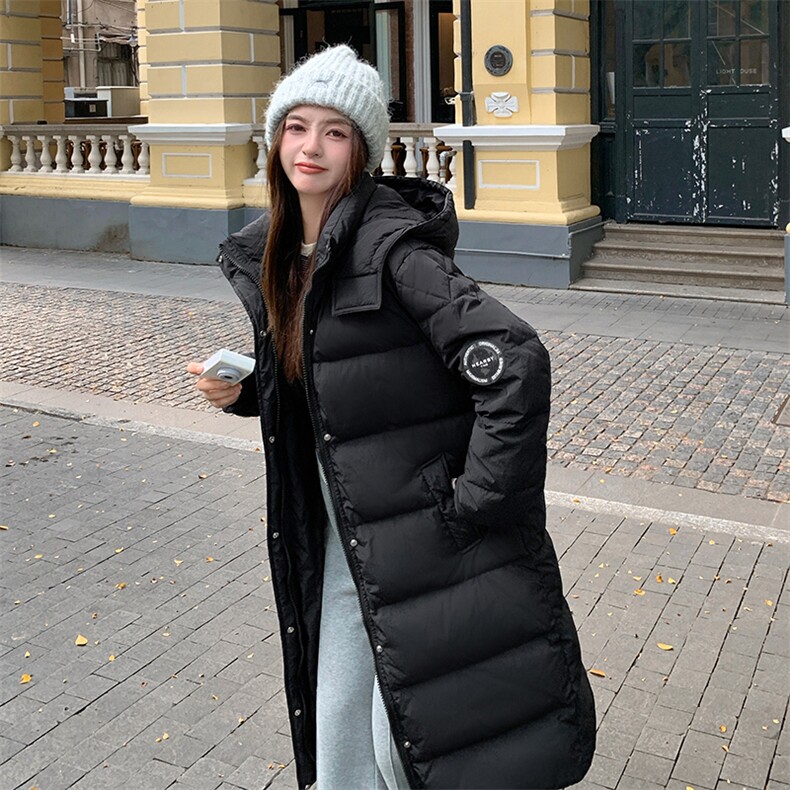 长款羽绒服女24年冬季新款长款过膝加长加厚保暖外套通勤，女装羽绒服，鑫火火