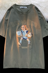 男圆领时尚韩版2022T恤夏印花新款潮流百搭DS-B299-5087批45控69图片
