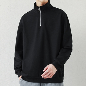 高品质日系翻领拼接长袖POLO衫男士潮款百搭卫衣男 PL03-P46图片