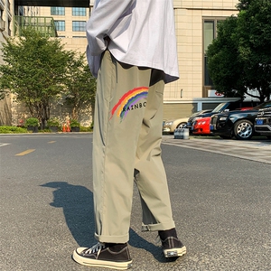 K43126-P25 加绒款-P35 休闲裤男士大码宽松九分运动裤男裤男直筒图片