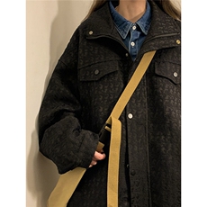 INCLEA美式复古工装外套男春秋新款潮牌压花设计宽松大码夹克，女装短外套，星座226-2