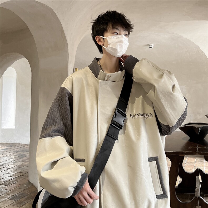 1港风肩膀民族风大码M-5XL情侣女皮衣夹克外套男JK8756P110控149，男装皮衣，星座226-2