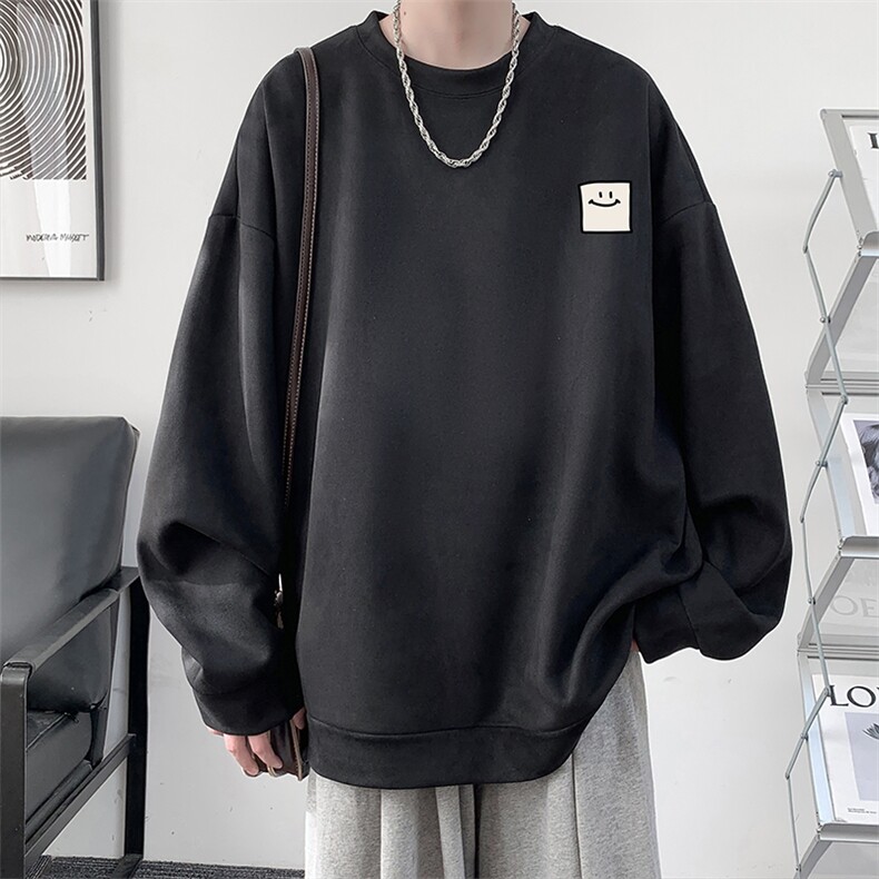 麂皮绒卫衣男大码重磅长袖t恤男JW81316-P35,男装卫衣,电商A040