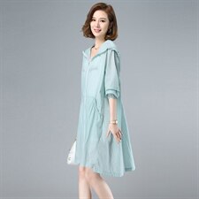 防晒衣女中长款2021年夏季新款韩版洋气薄款百搭长袖防晒服衫外套，女装短外套，伊满意