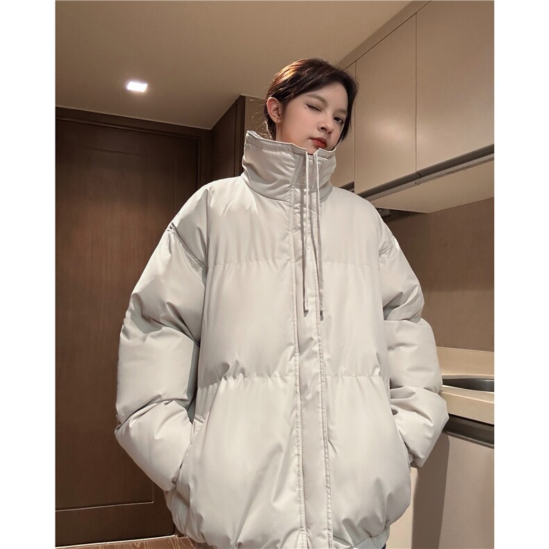 中性冬季跑量款宽松加厚纯色棉衣潮休闲保暖外套XZ811A-MF988-P90图片