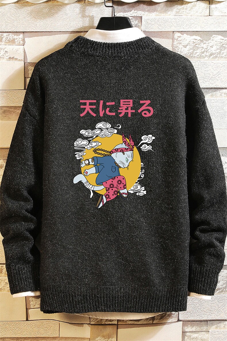M19012-P45加绒款-P65加厚加绒毛衣男大码毛线衣男针织衫砖墙,男装针织衫/毛衣,电商A040A