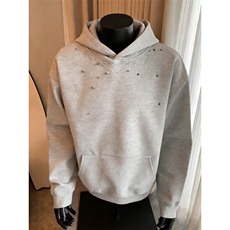 现货特P48美式复古钉珠铆钉情侣卫衣~XZ610A-W8745，男装卫衣，星座610A