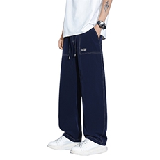冰丝休闲裤夏季新款直筒宽松阔腿长裤凉感弯刀裤A436-2590-P40，男装休闲裤，电商A436