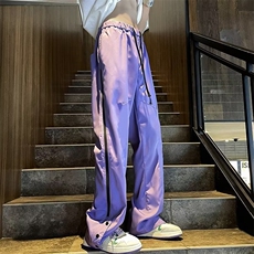 冲锋裤男款夏季美式机能排扣拉链工装裤潮牌高街休闲裤子YK15-P43，男装休闲裤，星座1008