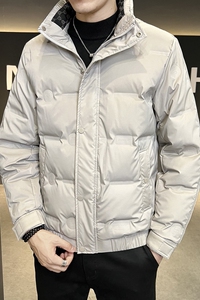 2022冬季短款连帽羽绒服男日系休闲面包服保暖外套Y8820图片