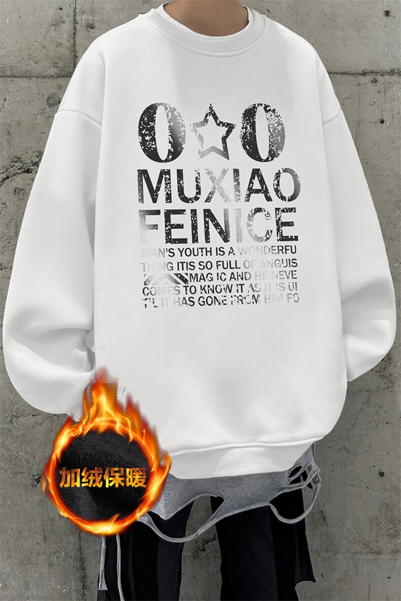 主推款可持续提供视频抖音加绒圆领卫衣D223A-YL23121-JR特P33,男装卫衣,电商019-1