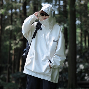 秋季防水情侣装美式户外登山服连帽冲锋衣外套男 W7898-P66图片