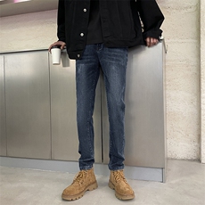 秋冬加绒休闲裤修身小脚男裤微弹力牛仔裤1412-1/607H/P60，男装休闲裤，星座1412-1