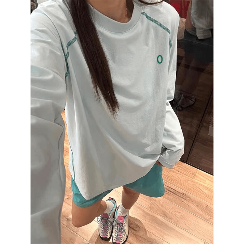 美式高街解构工艺速干长袖T恤男女款防晒罩衫户外运动潮牌骑行服图片