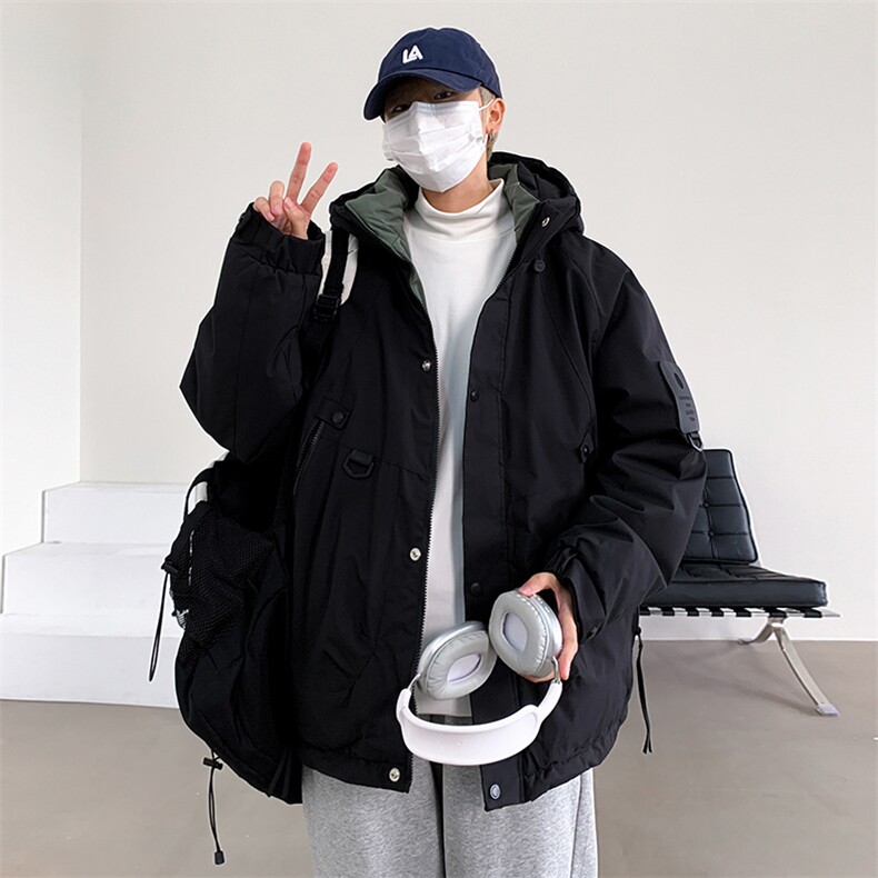 新款棉服石墨烯内里连帽加厚冬装情侣装韩版宽松棉袄MY8852-P105图片