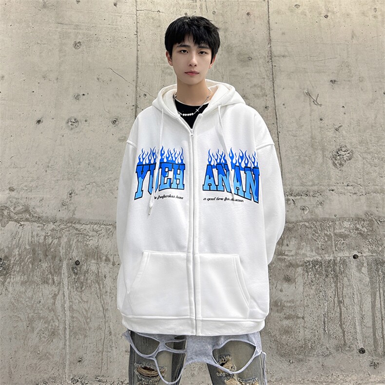 抖音供货、复合重磅360克现货开衫卫衣宽松D223A-KS2308-特P45,男装卫衣,电商019-1