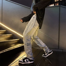 牛仔裤男秋季潮大码休闲裤子高街NK523P42，男装牛仔裤，星座1116-2