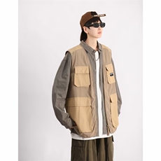 夏季户外露营登山工装马甲短款机能战术坎肩背心男女潮W4860-P43，男装背心/马甲，星座412-2
