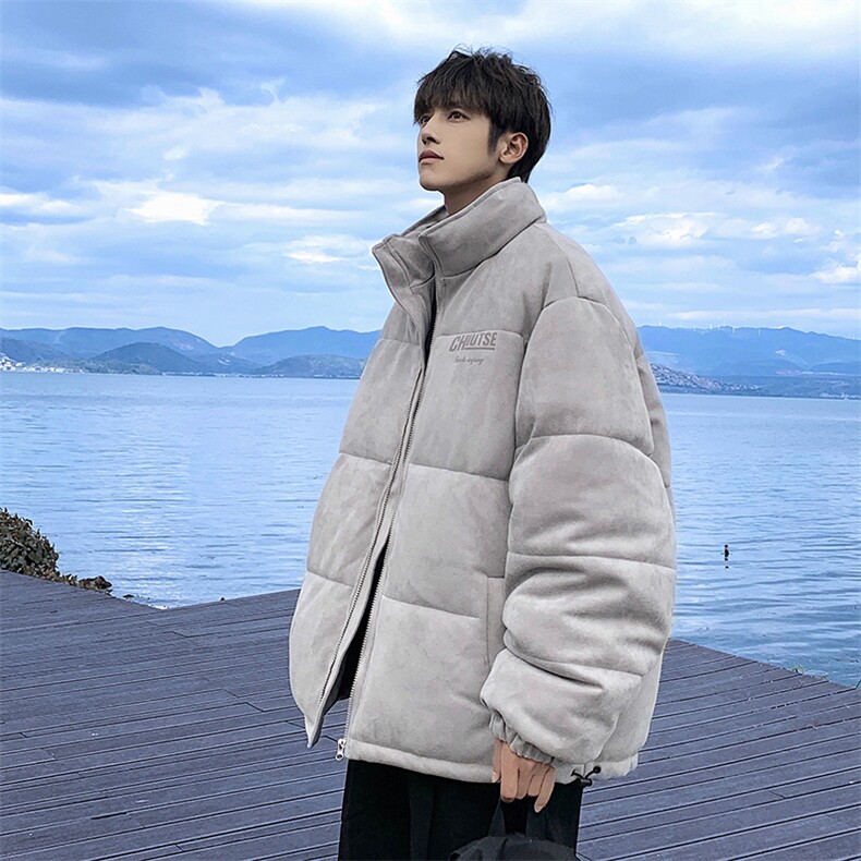 美式麂皮绒潮牌加厚棉服（烧花工艺）XZ609-WT8601-P130-控168,男装棉衣,星座609