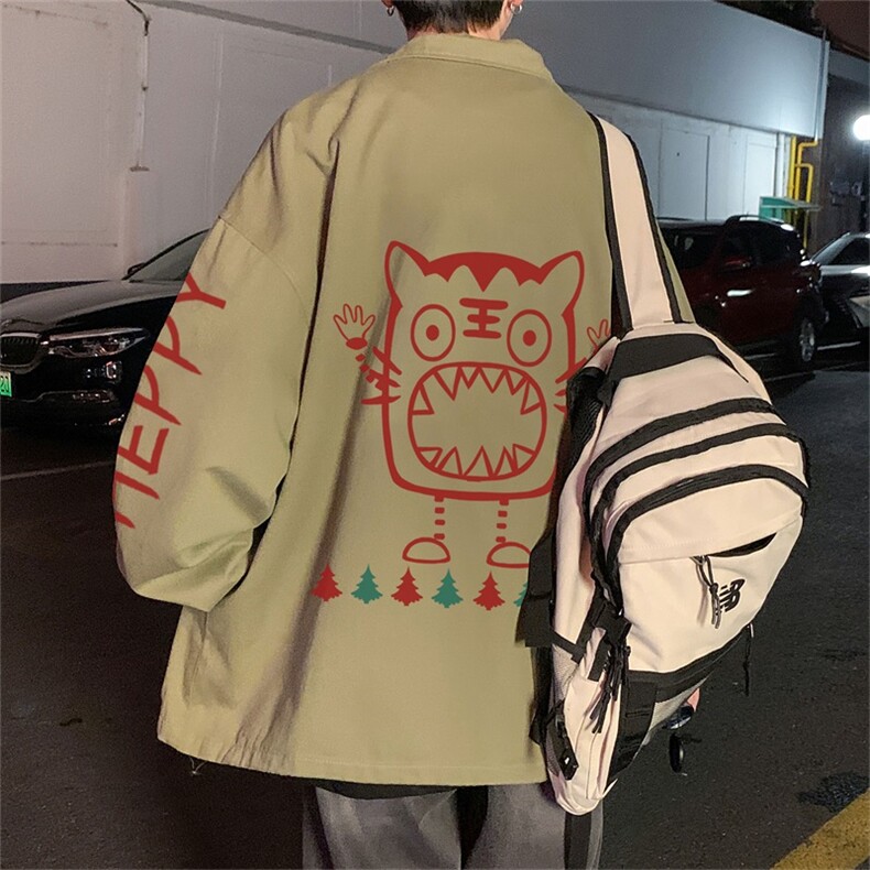 电商DSA028-JKB21V237P452024新款印花港风立领夹克休闲外套男,男装夹克,电商A028