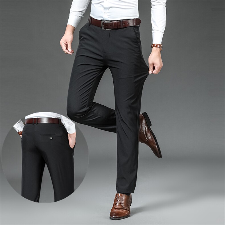 外贸2025秋冬季爸爸装男士加绒厚款休闲裤弹力西裤518现货长期做，男装西裤，星座224-1