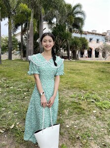 夏·新款2022 田园风蕾丝甜美翻领碎花,其它,意妹EAMEI(3F)