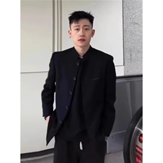 新中式中山装男夹克外套痞帅赵山河同款春秋上衣潮，男装夹克，四季星座505