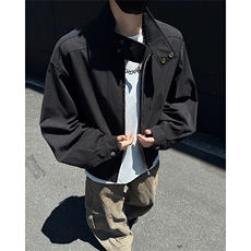 JK006-P65控118秋季老钱风复古宽松外套男cleanfit立领短款夹克，男装夹克，电商A058-1（原电商C417）