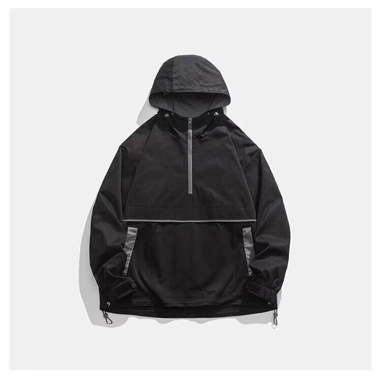 美式机能风半拉链套头冲锋男硬壳防水情侣外套春秋款夹克WT12P56,男装夹克,星座1013-5