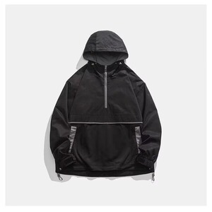 美式机能风半拉链套头冲锋男硬壳防水情侣外套春秋款夹克WT12 P56图片