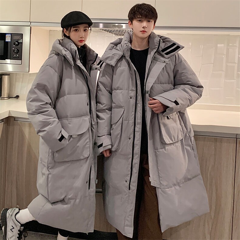 羽绒服新款男冬季港风宽松长款白鸭绒情侣外套YR905-P180(控价238,男装羽绒服,星座214-3