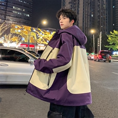 春季新款男士连帽冲锋衣外套款美式休闲工装夹克JK129-P88，男装夹克，星座308B-2