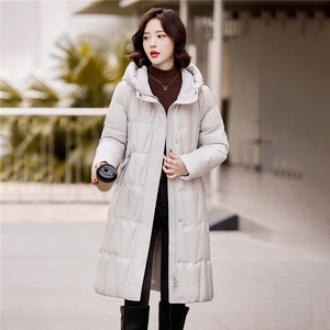 2025年冬季长款90白鸭绒羽绒服女图片