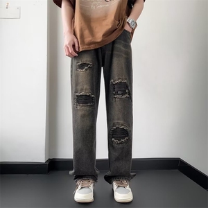 美式牛仔裤男春秋新款休闲直筒裤N2002P45图片