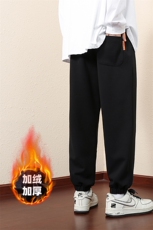 2305加绒/P55休闲裤男美式大码宽松潮男百搭长裤子卫裤男M-8XL，男装休闲裤，星座1204