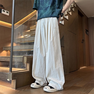 户外速干裤子男生夏季薄款宽松直筒显瘦百搭纯色休闲裤潮 K34 P48图片