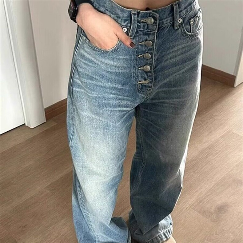网络图现货美式牛仔裤男款直筒长裤潮RN53-P60,男装牛仔裤,星座1005-4