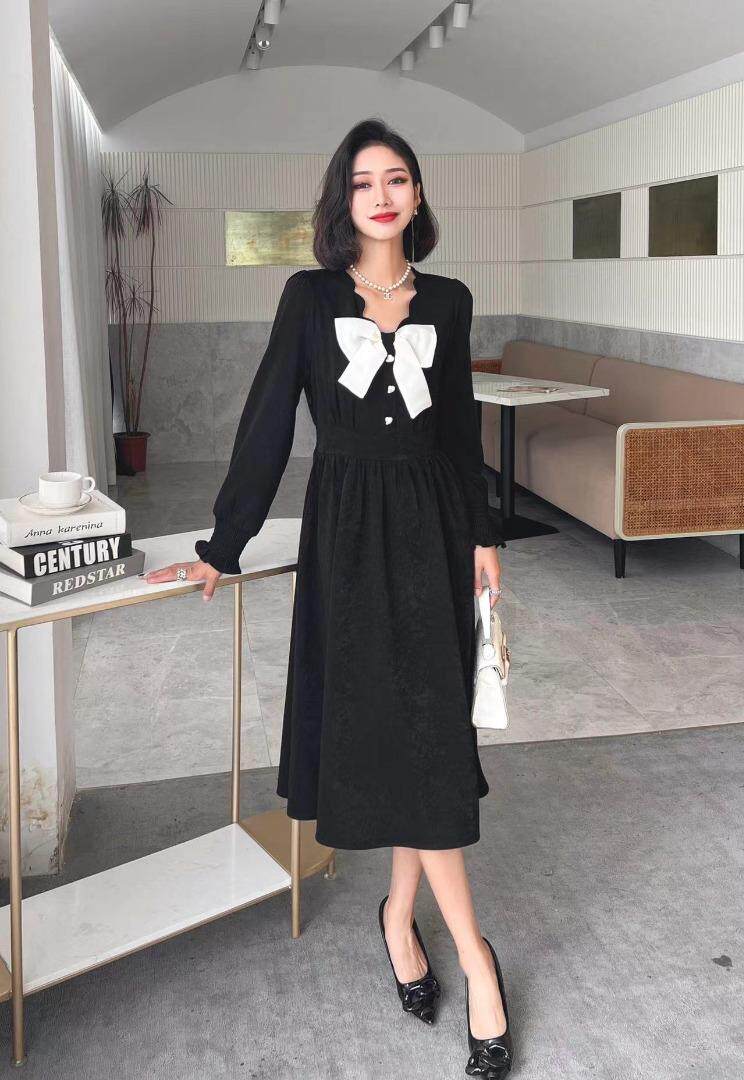 [现货]收腰显瘦连衣裙，两色、三个尺码，女装连衣裙，依柏璐(1F)