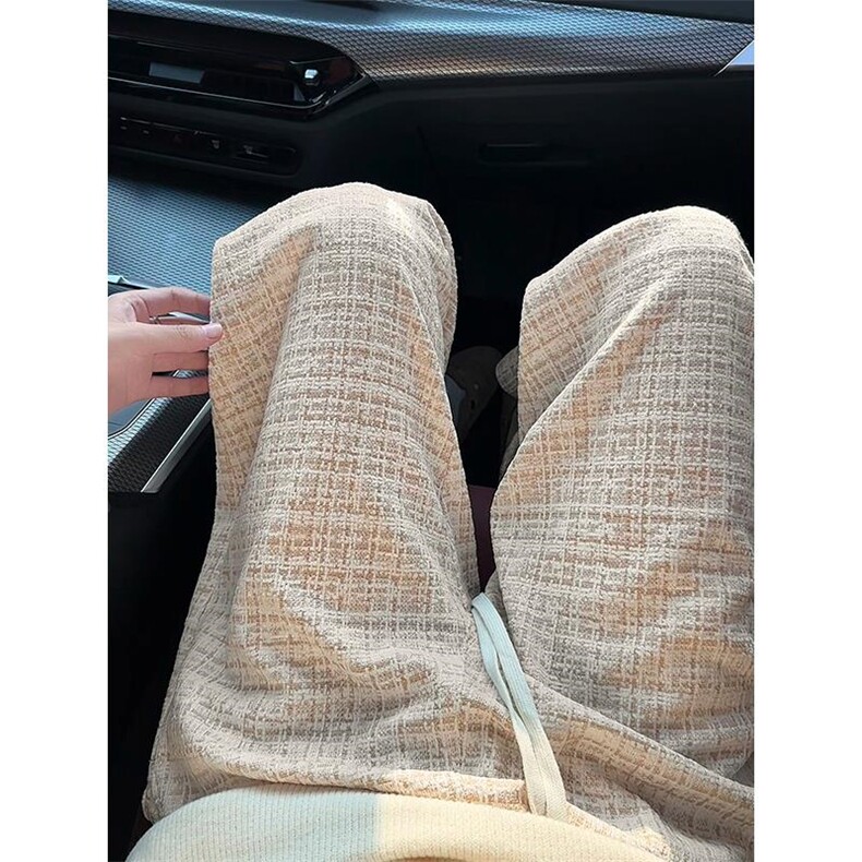 港风复古纹理感宽松百搭小香风直筒拖地休闲裤男K24129-特P35控68，男装休闲裤，电商A001-1