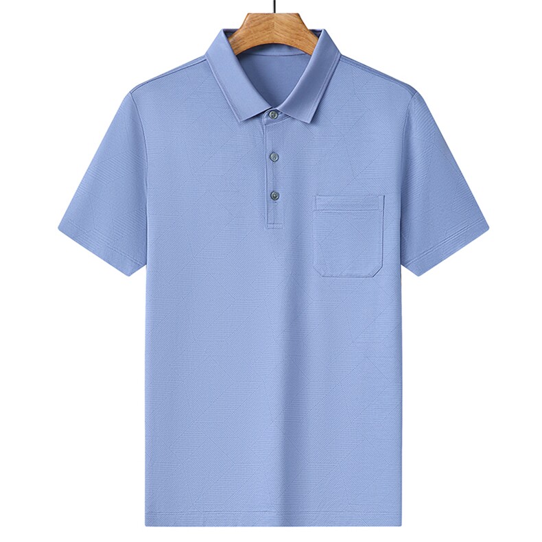 短袖POLO衫男2024夏季新款翻领口袋半袖高端T恤轻商务上衣服P90,男装T恤,钱塘6003A(原)4033A