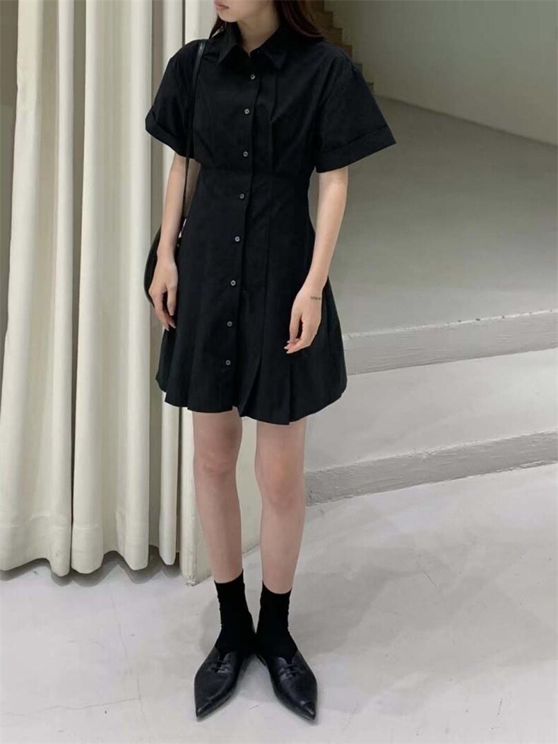 气质收腰显瘦设计连衣裙,女装连衣裙,L·H·X