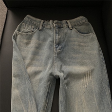 xz905-Z093#特P38美式高街宽松阔腿牛仔裤，男装牛仔裤，星座905