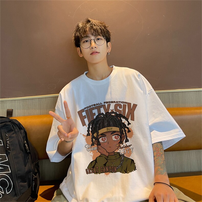 特P19控38 230g重磅纯棉港风短袖t恤男DT3131图片